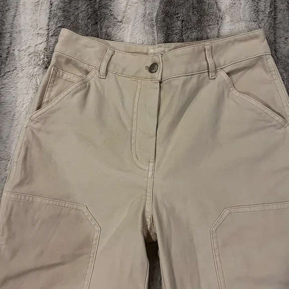 Wilfred Free Brennan Pant High-rise cotton utility pants Gd Birch Sz 4 Workwear - Picture 5 of 8